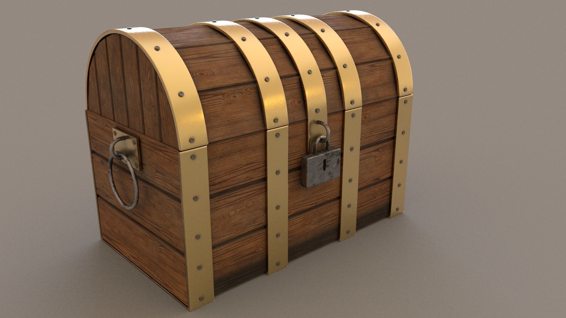 Chest 3D Model of treasure 3D model_1