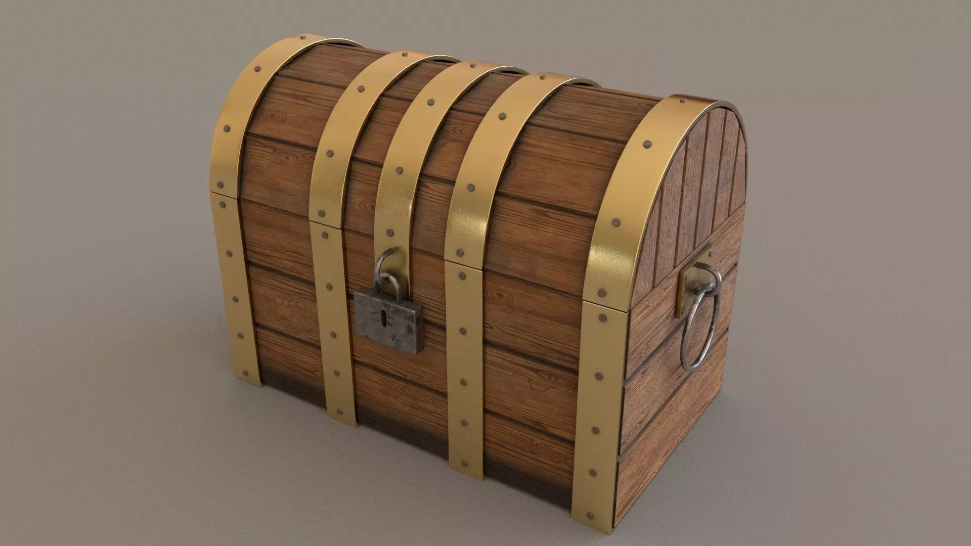 Chest 3D Model of treasure 3D model_0