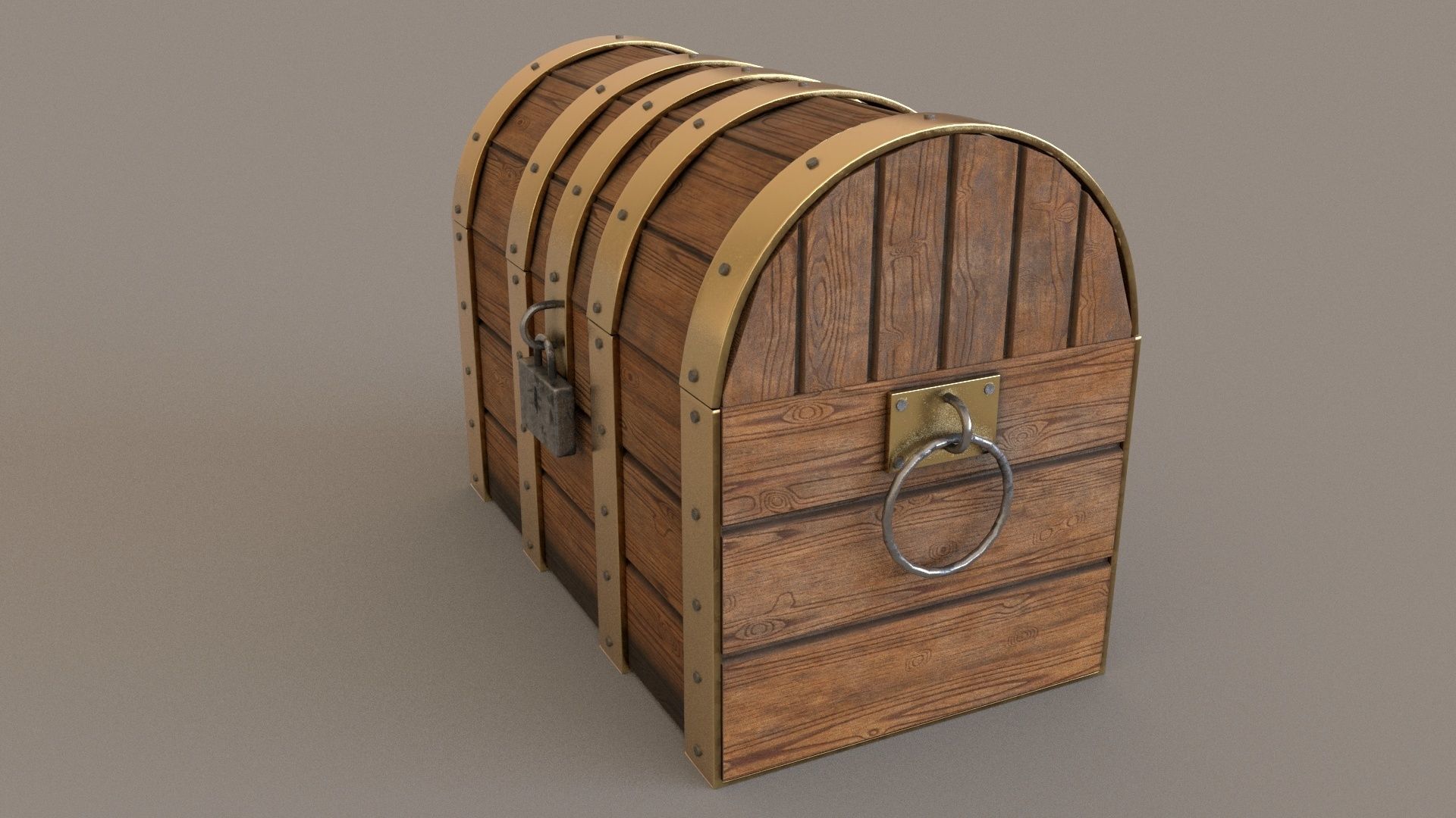Chest 3D Model of treasure 3D model_3