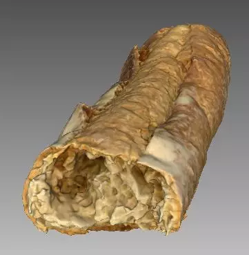 French Baguette with Flour 3D model