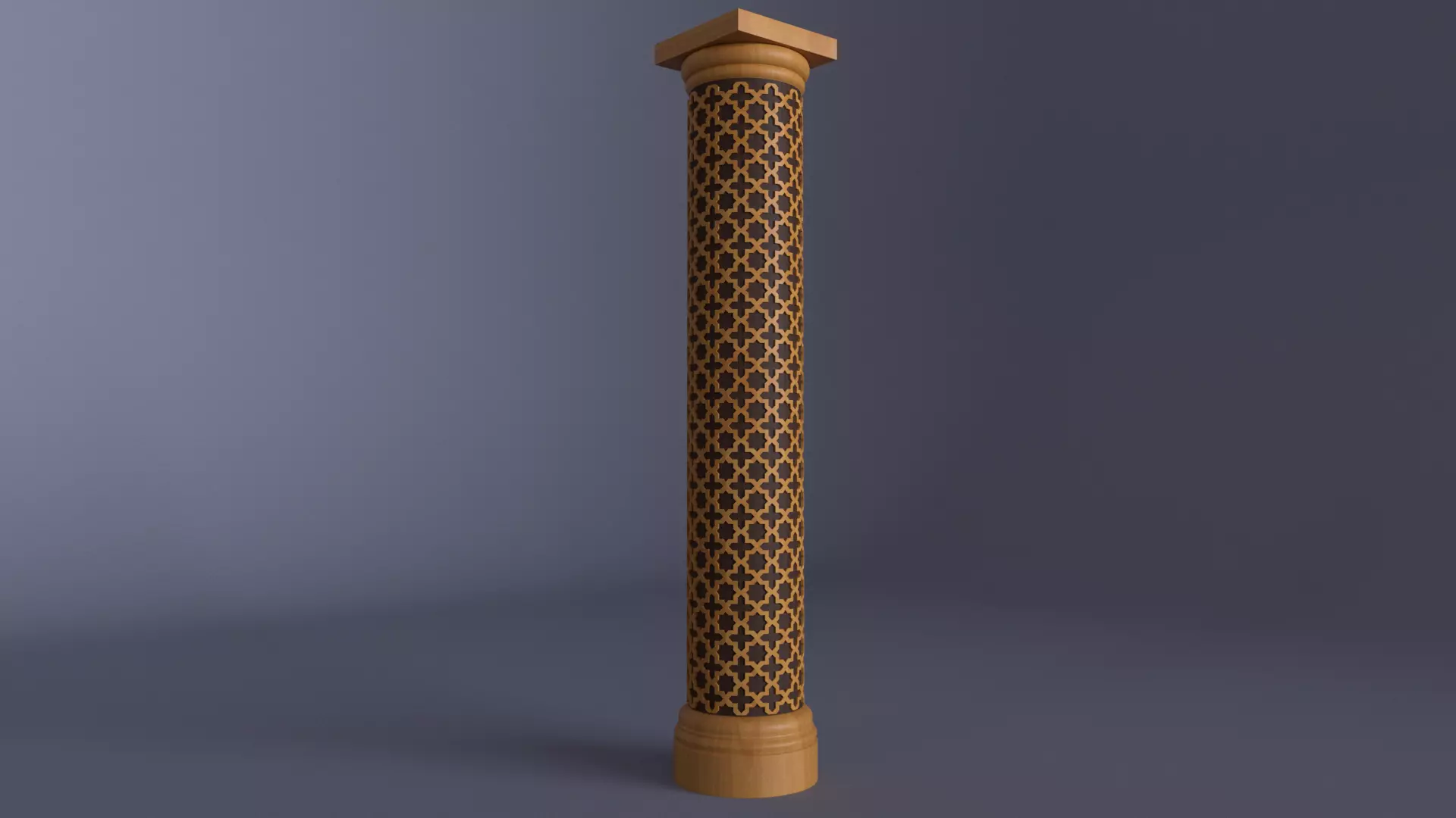 Ornamental column 1  3D model_0