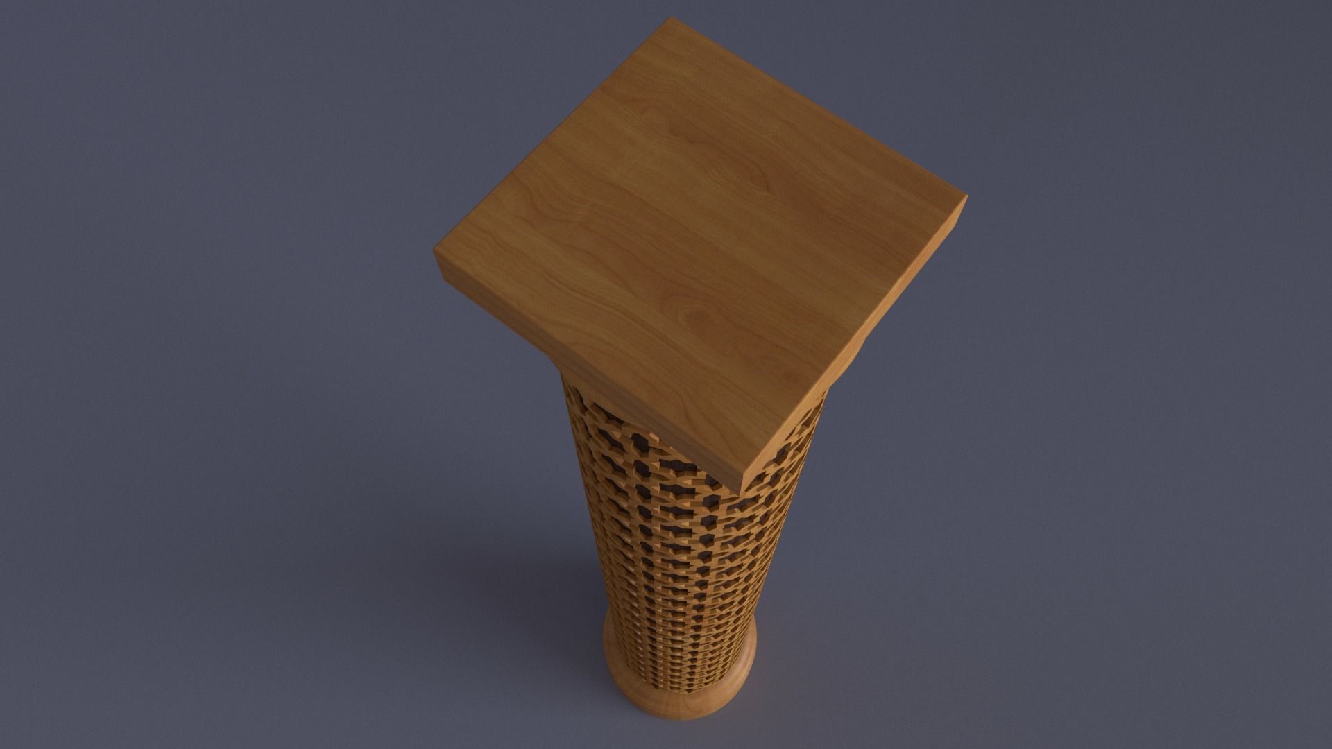 Ornamental column 1  3D model_6