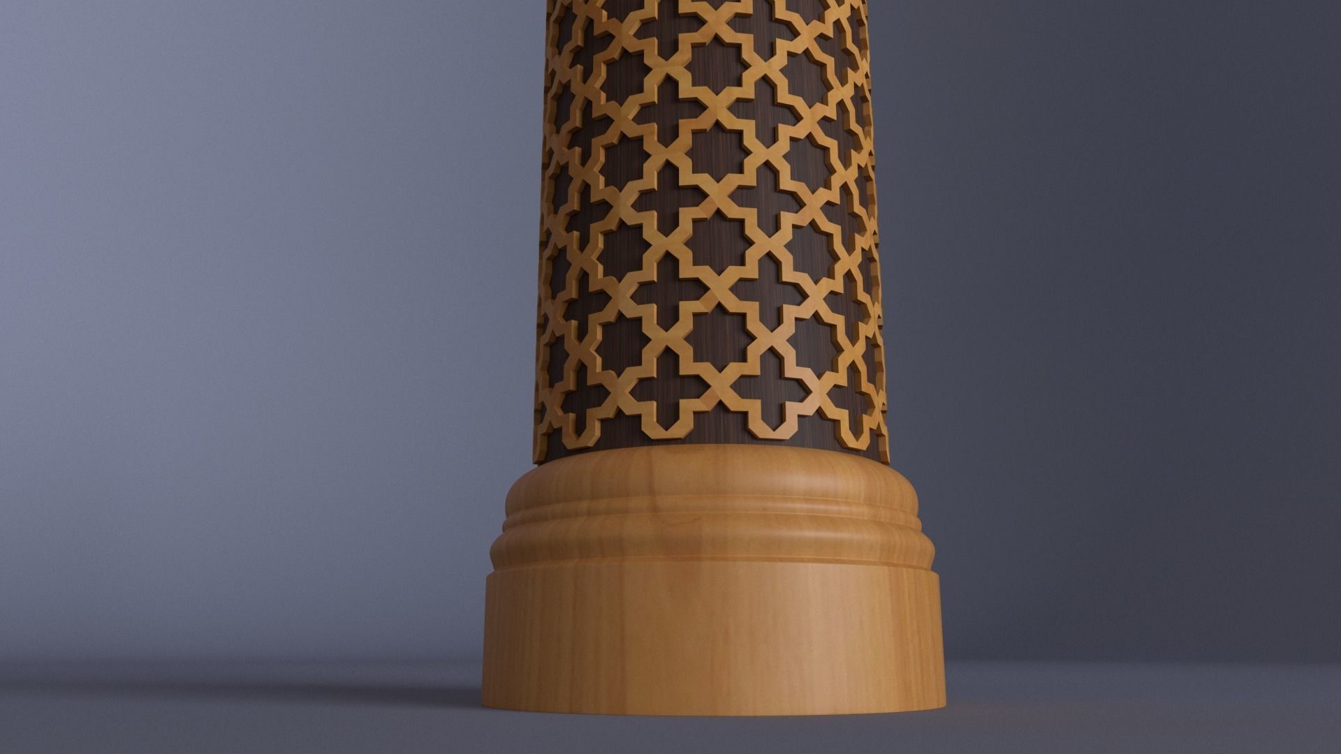 Ornamental column 1  3D model_3