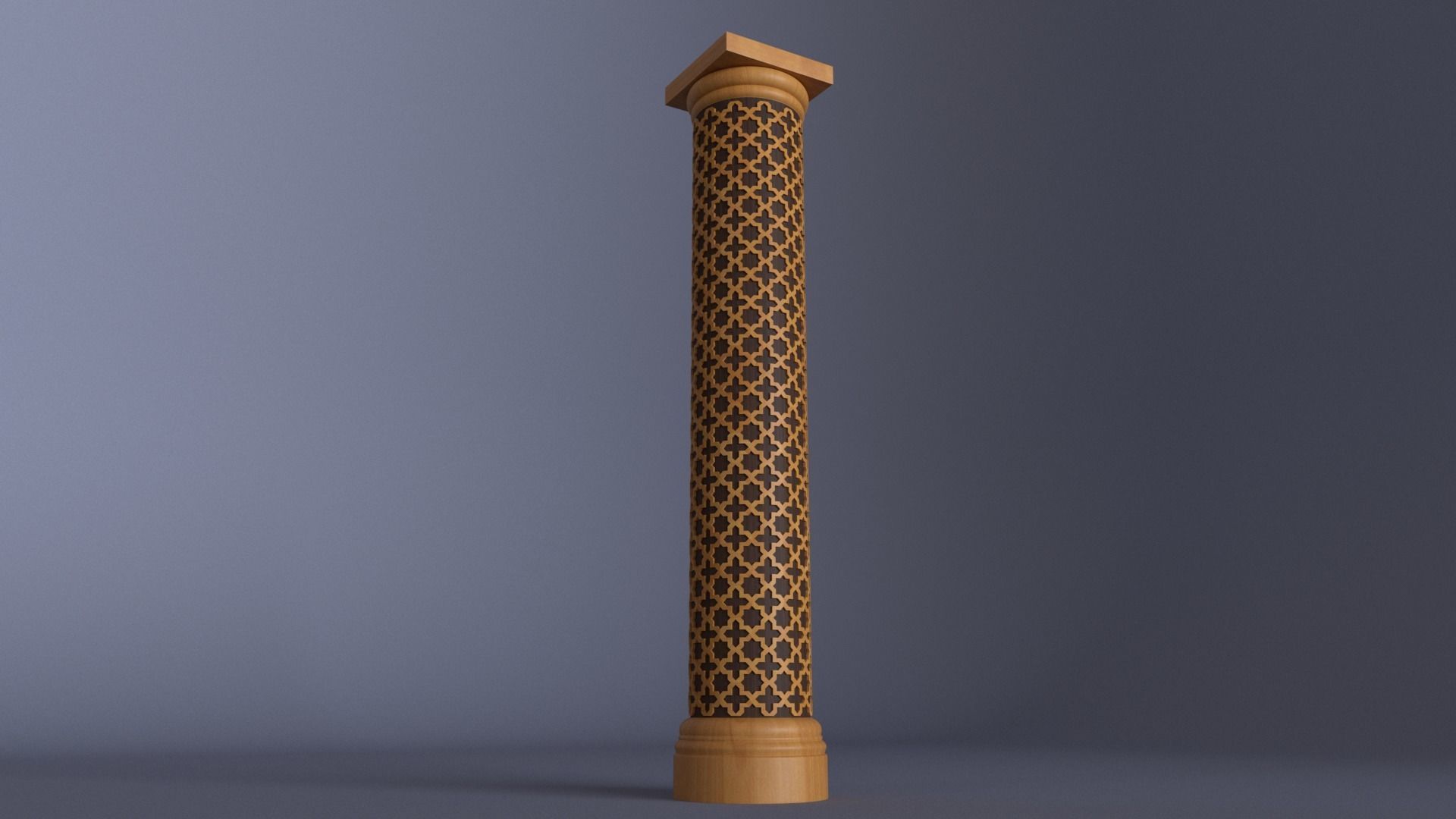 Ornamental column 1  3D model_2