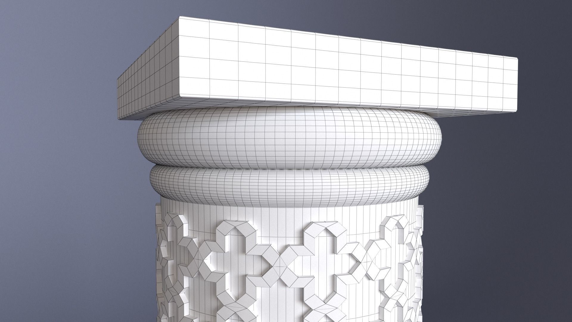 Ornamental column 1  3D model_7