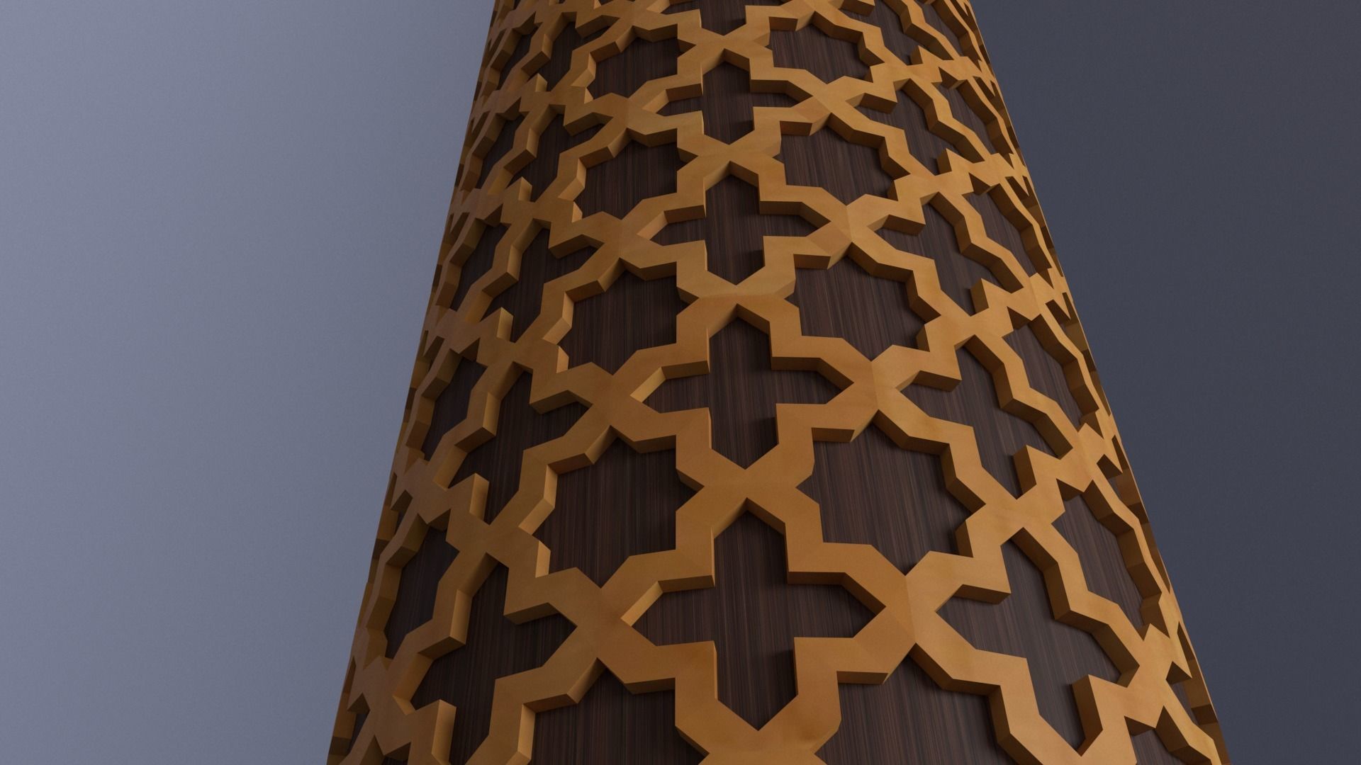 Ornamental column 1  3D model_4
