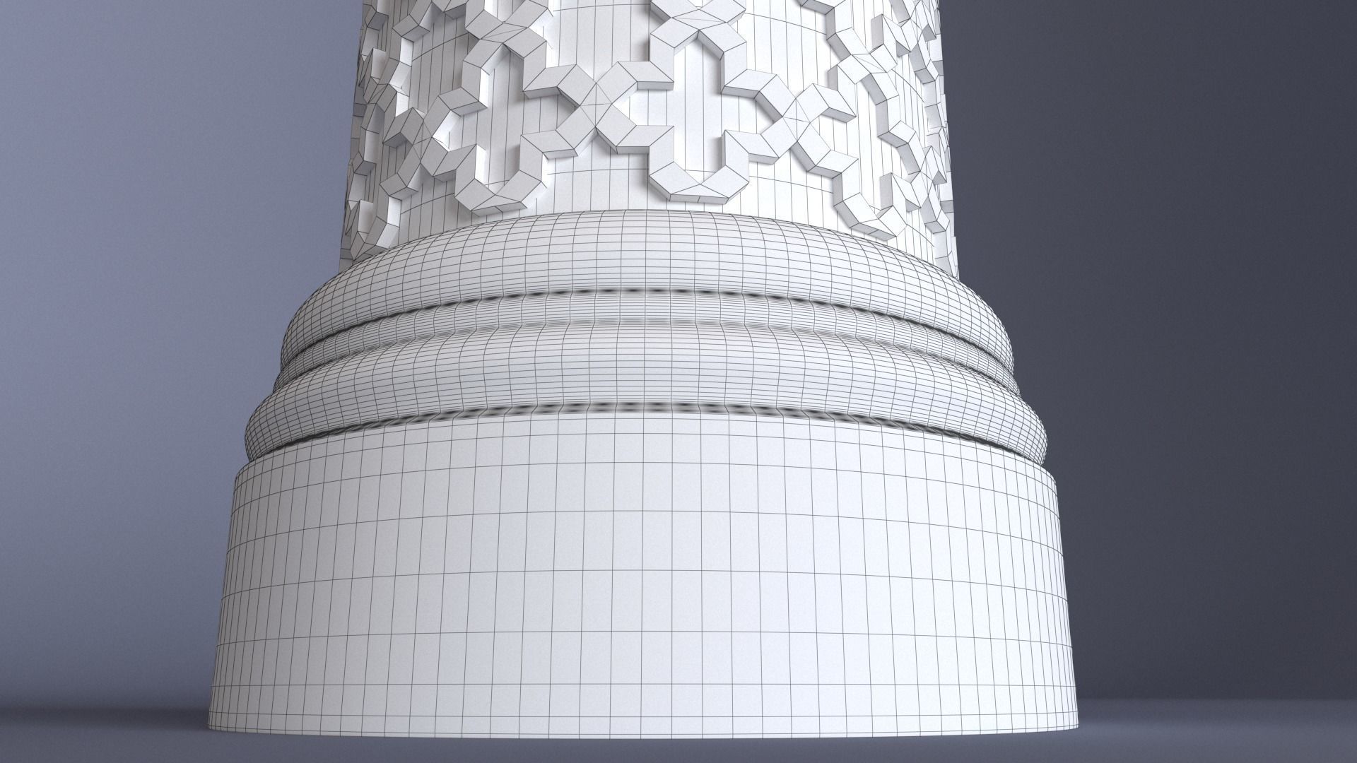 Ornamental column 1  3D model_8