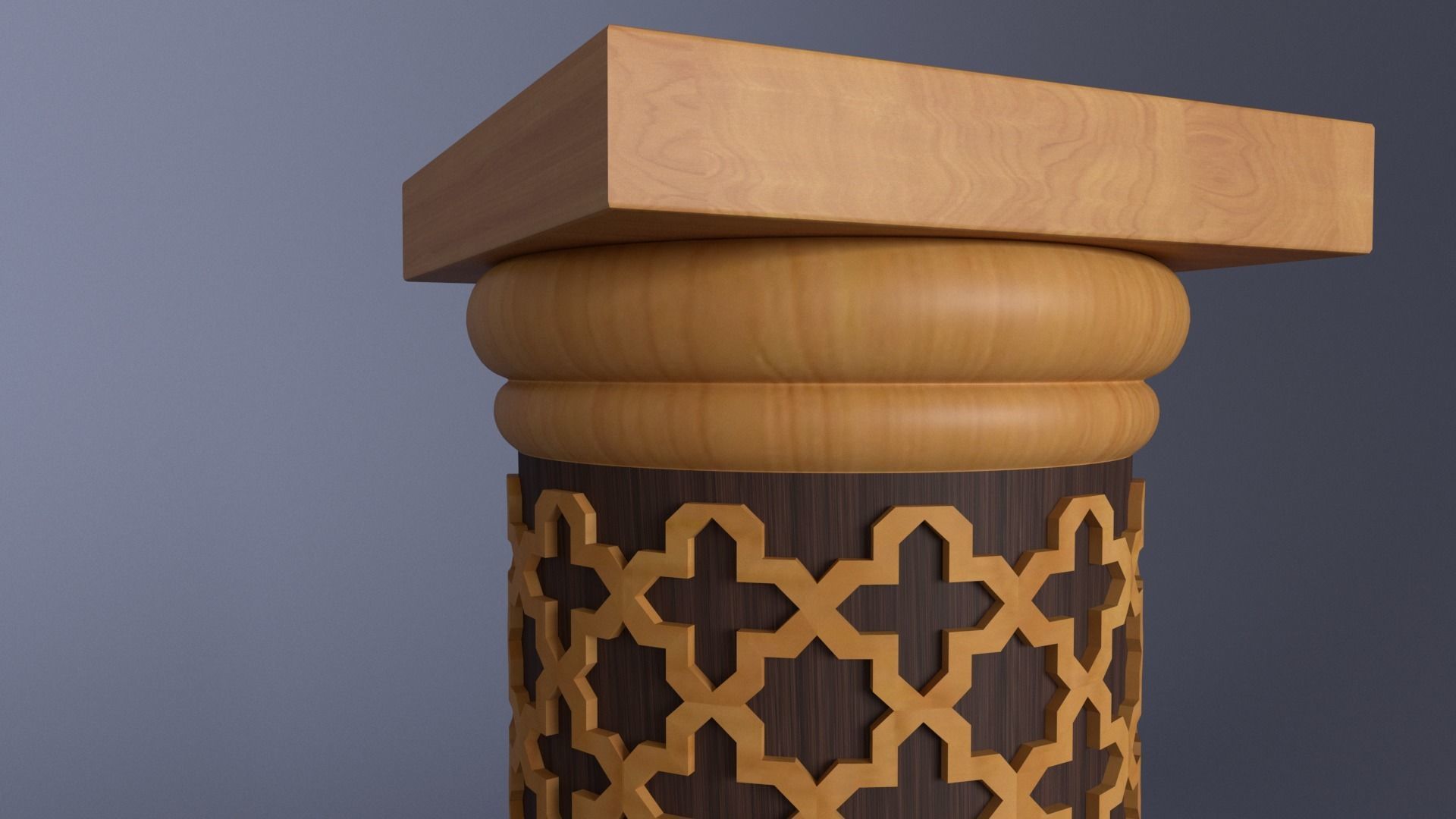 Ornamental column 1  3D model_5