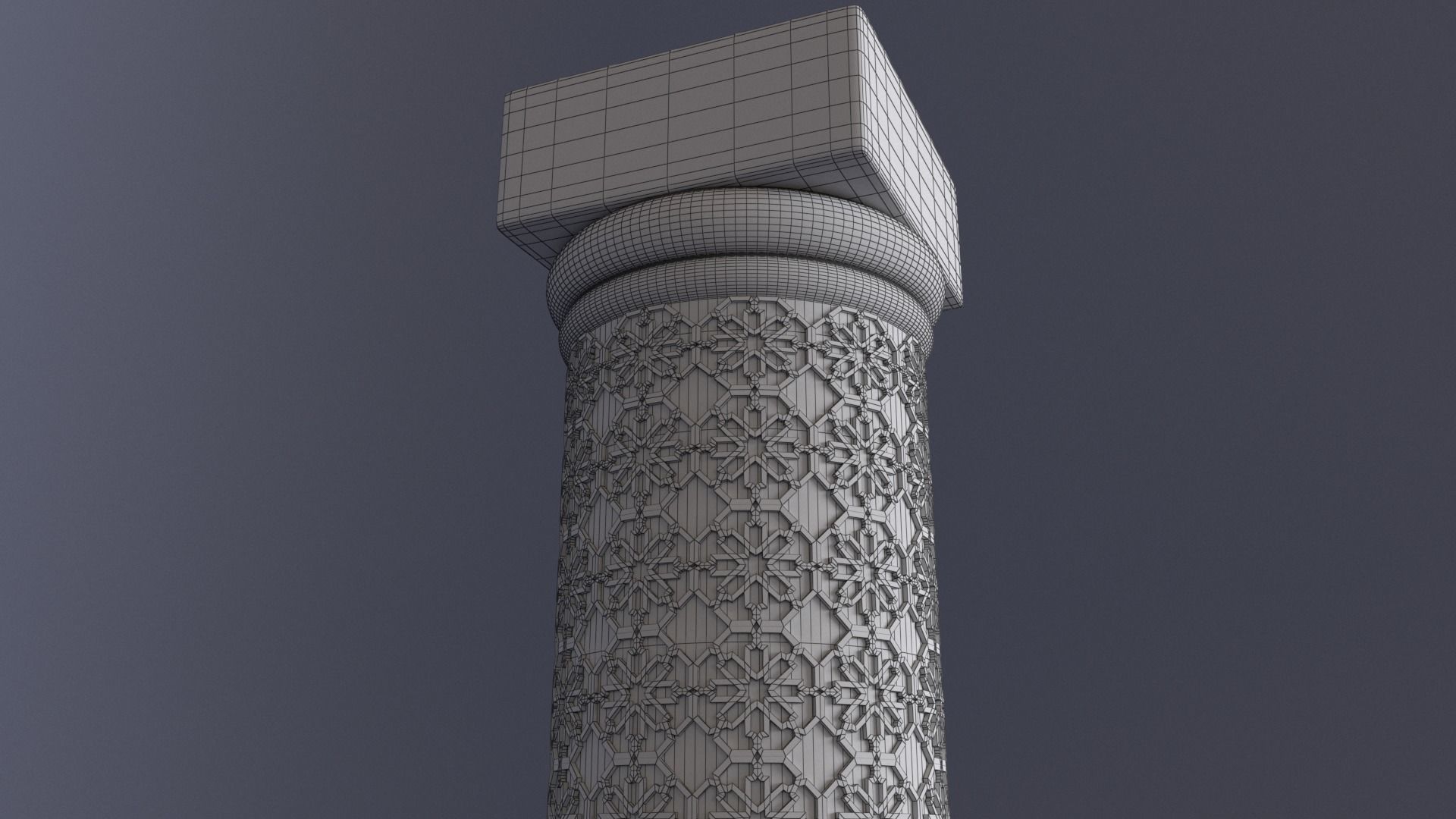 Ornamental column 2 3D model_6