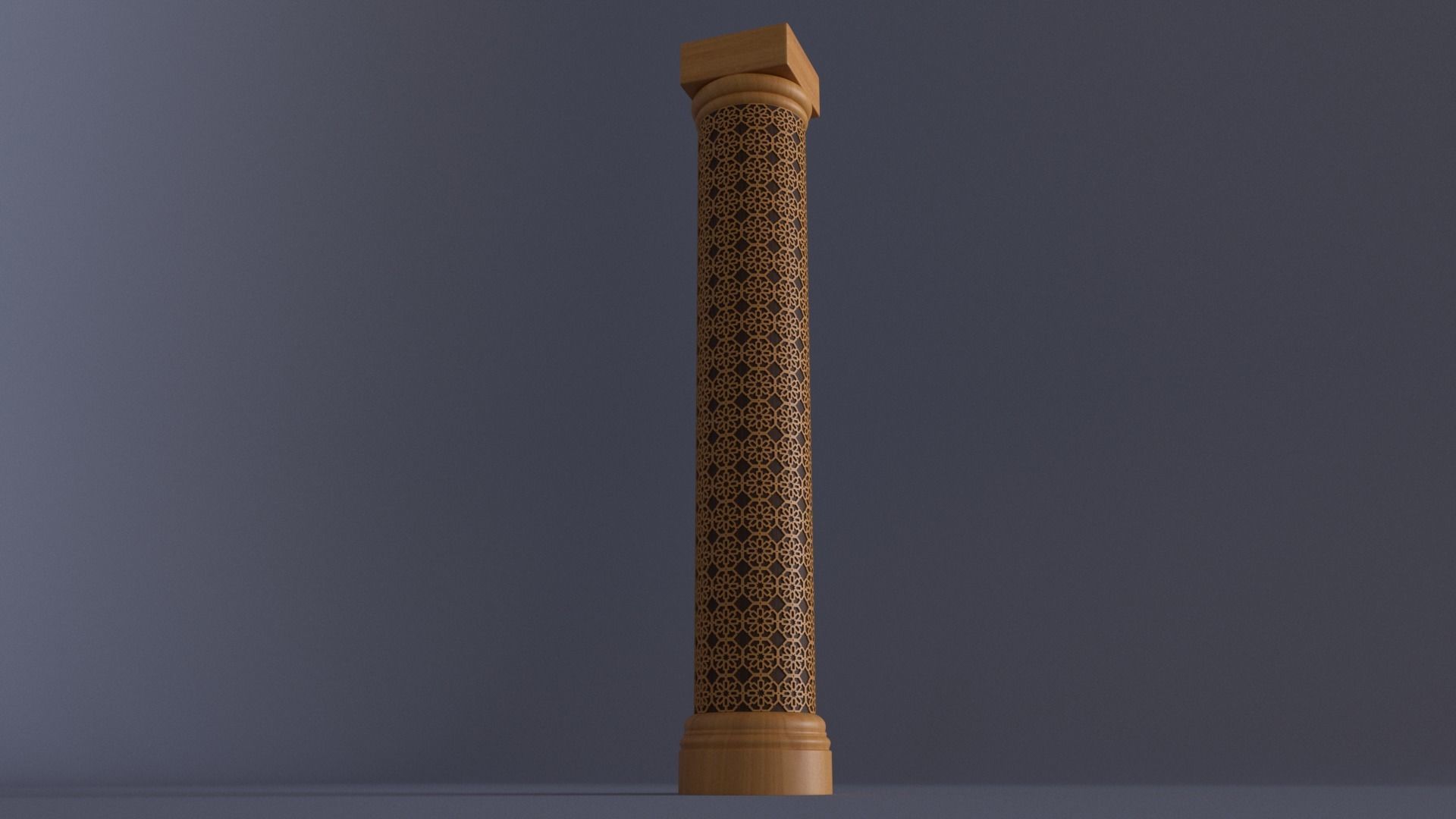 Ornamental column 2 3D model_3