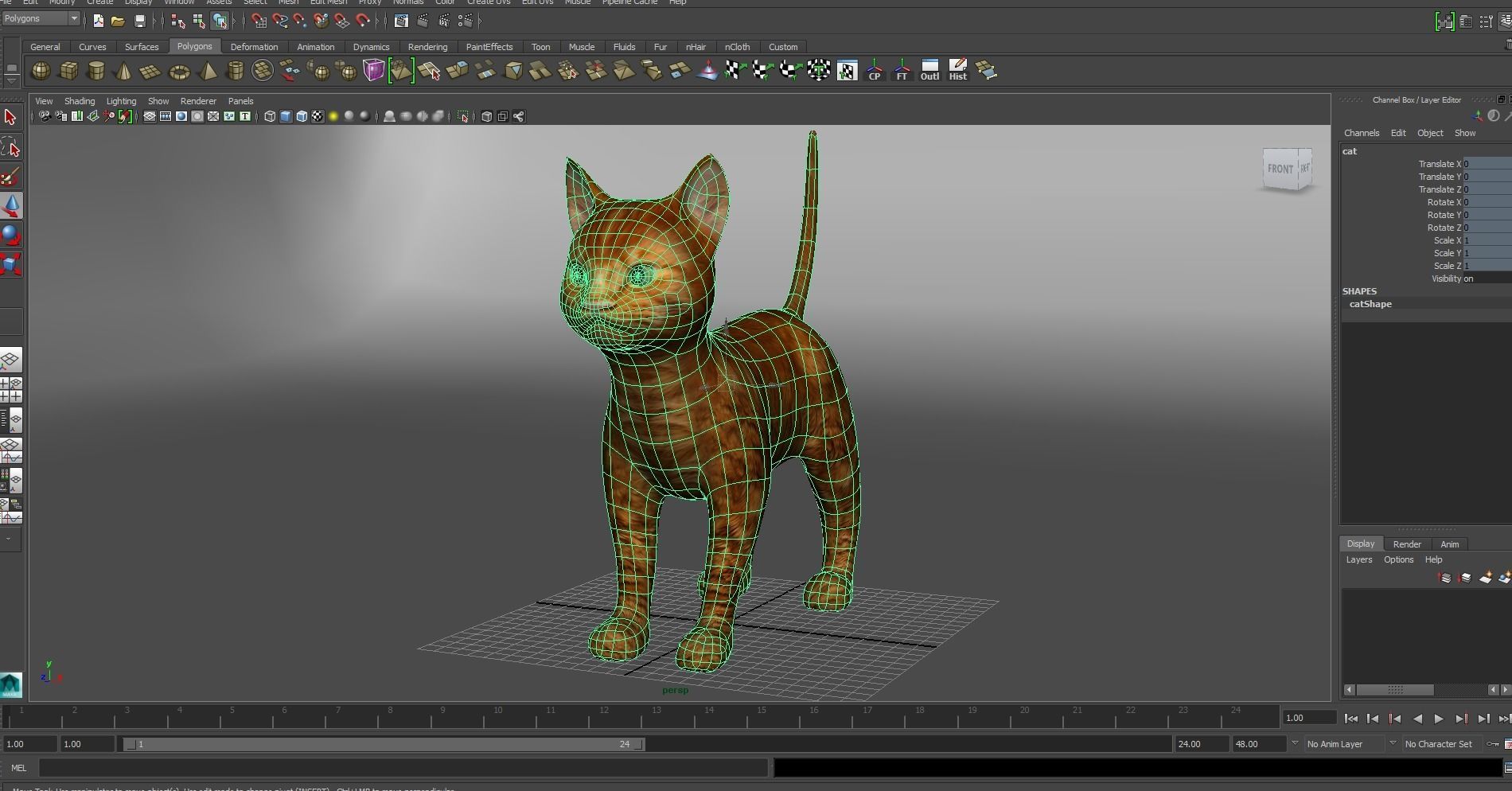 3d low poly Pet Cat Model Low-poly 3D model_13