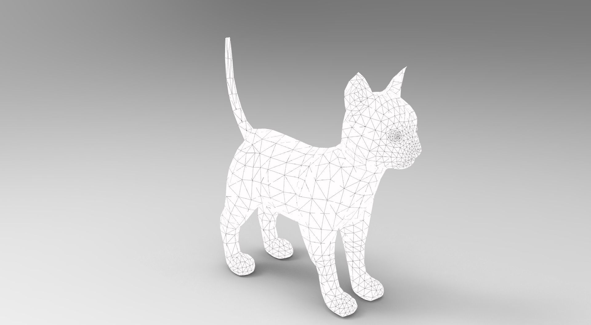 3d low poly Pet Cat Model Low-poly 3D model_20