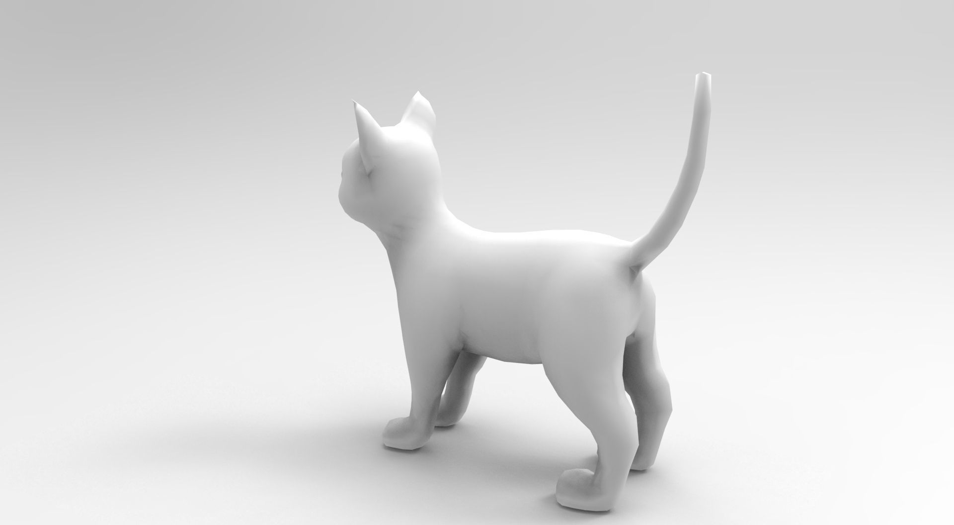 3d low poly Pet Cat Model Low-poly 3D model_17