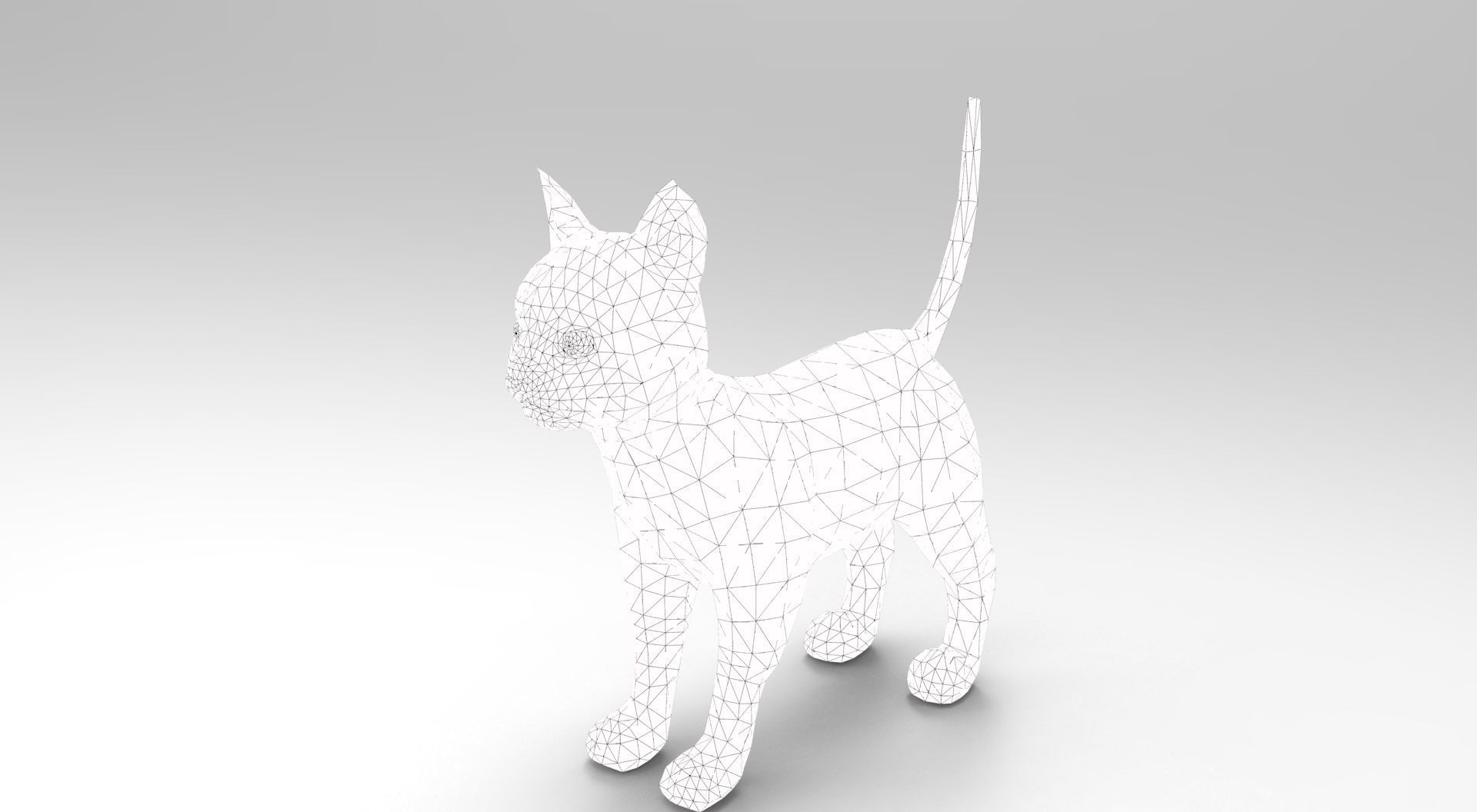 3d Wild Cat low poly  Low-poly 3D model_15