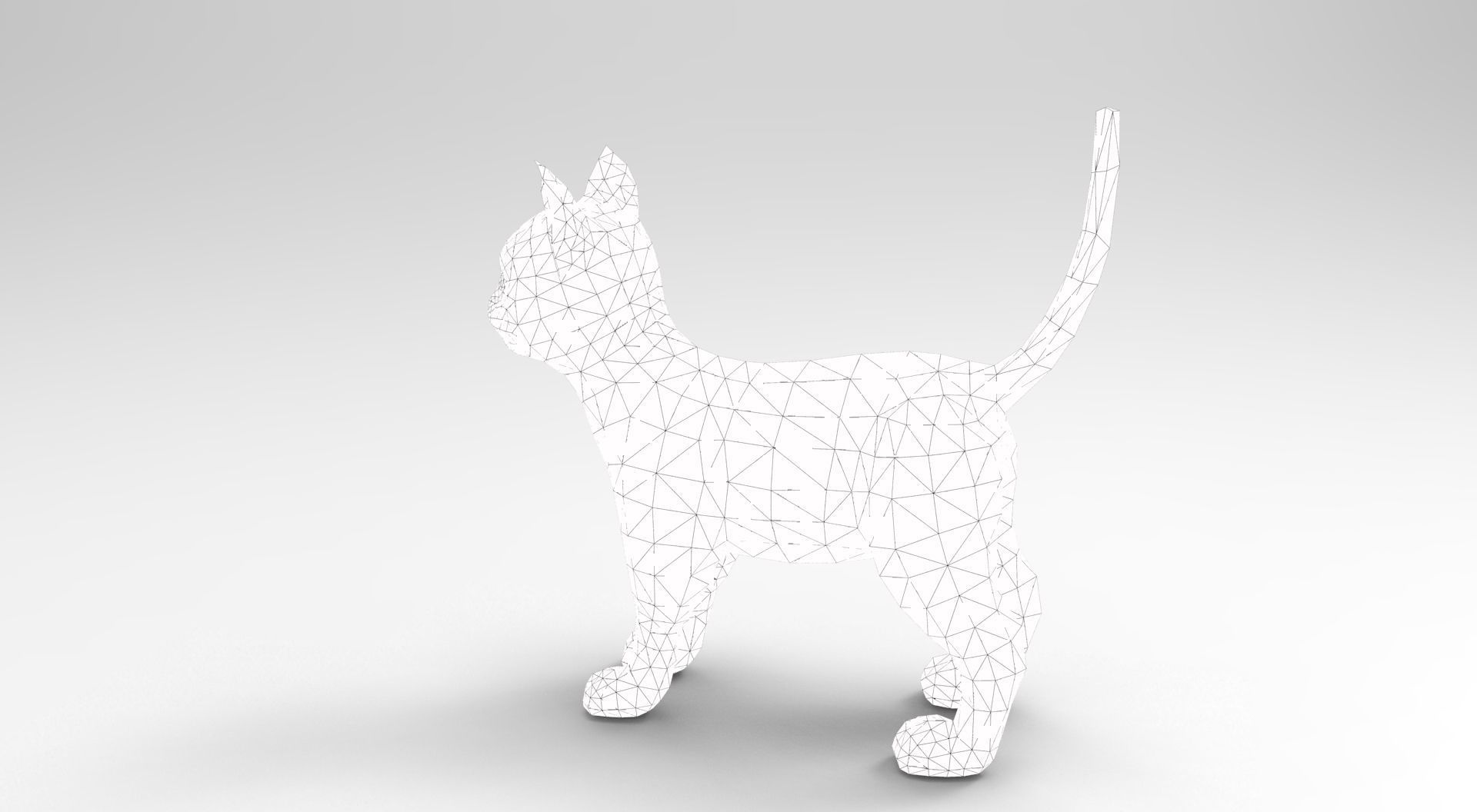 3d Wild Cat low poly  Low-poly 3D model_16