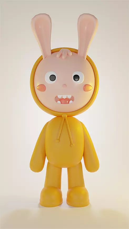 3D model cute bunny art toy VR / AR / low-poly | CGTrader