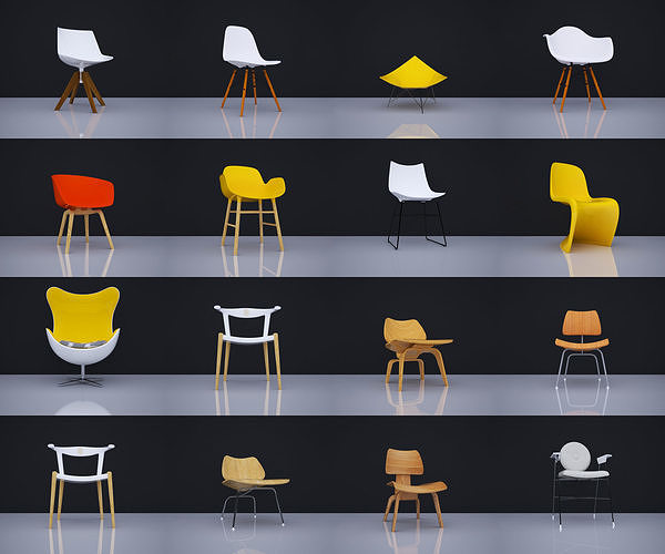 CHAIR COLLECTION 2 eames 3D model