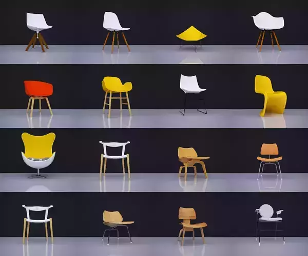CHAIR COLLECTION 2 eames 3D model