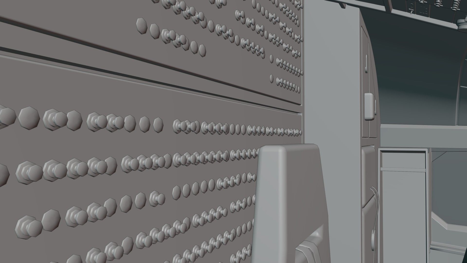 Airbus A320neo cockpit NOT TEXTURED Low-poly 3D model_24