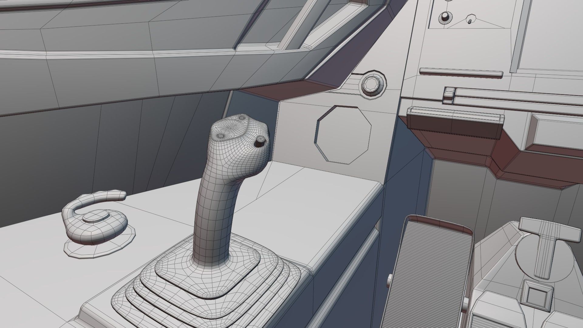 Airbus A320neo cockpit NOT TEXTURED Low-poly 3D model_34