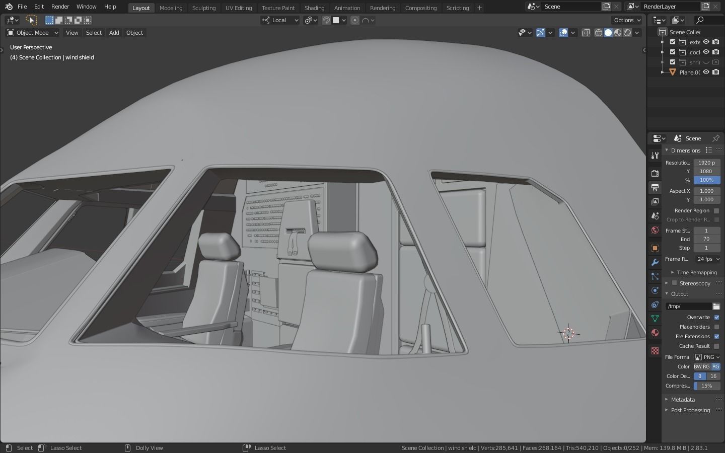 Airbus A320neo cockpit NOT TEXTURED Low-poly 3D model_12