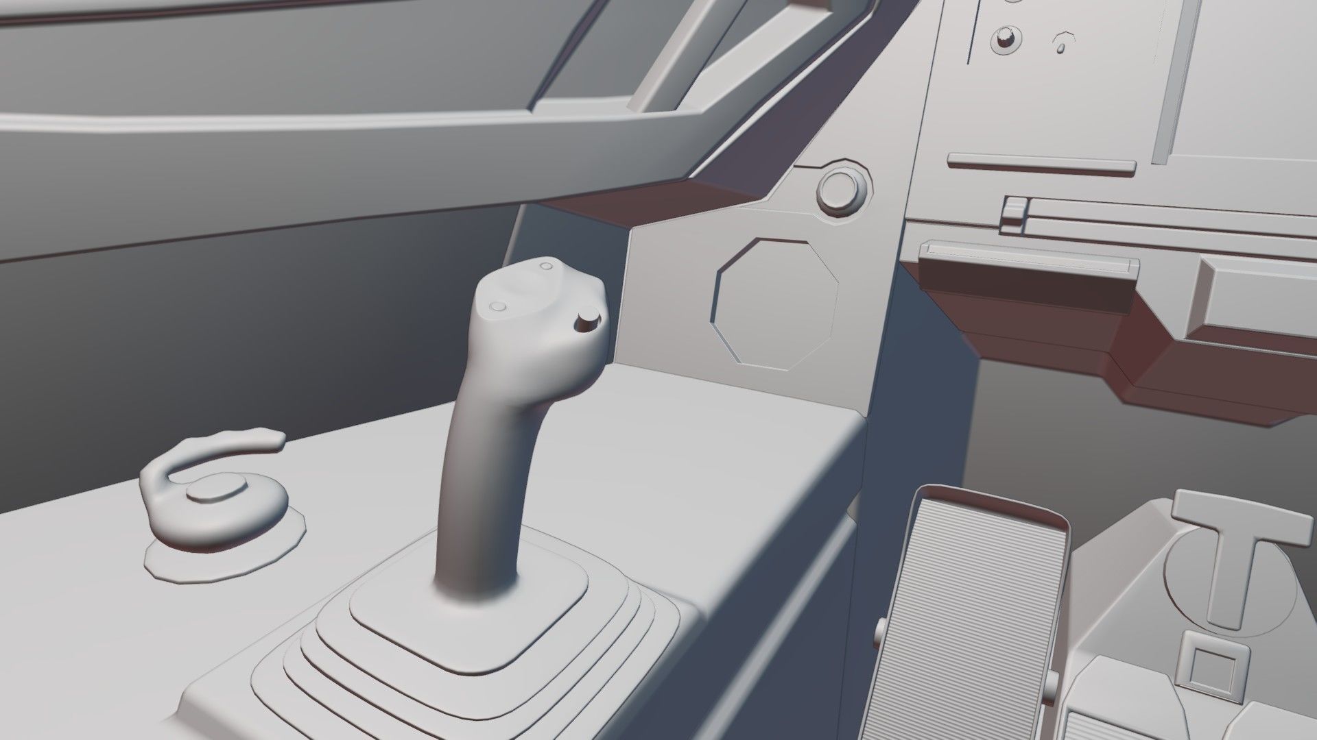 Airbus A320neo cockpit NOT TEXTURED Low-poly 3D model_35