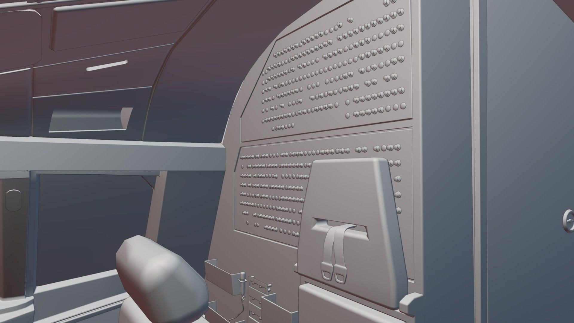 Airbus A320neo cockpit NOT TEXTURED Low-poly 3D model_41