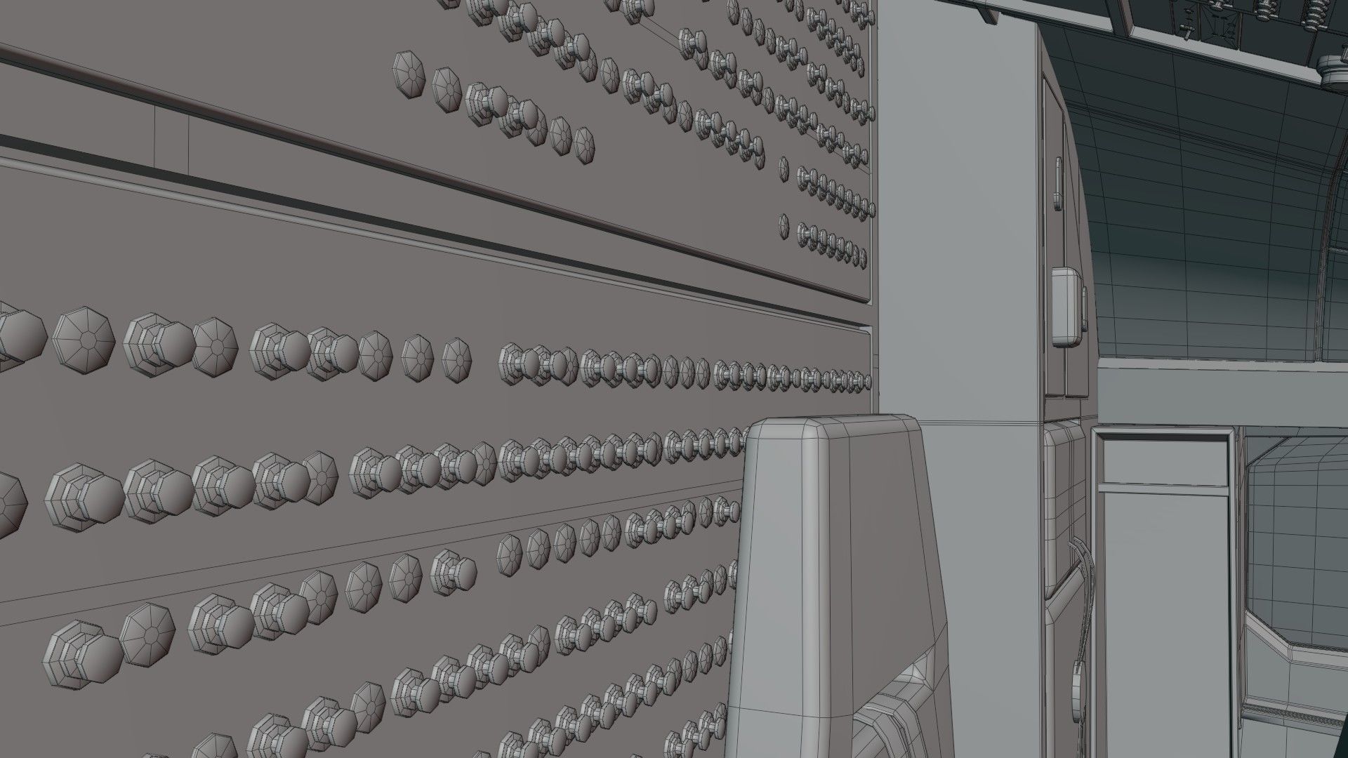 Airbus A320neo cockpit NOT TEXTURED Low-poly 3D model_25