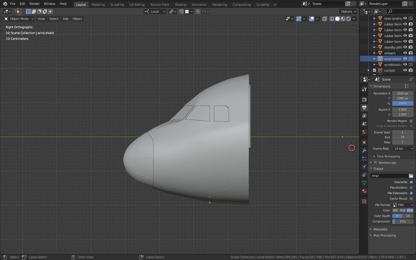 Airbus A320neo cockpit NOT TEXTURED Low-poly 3D model_16