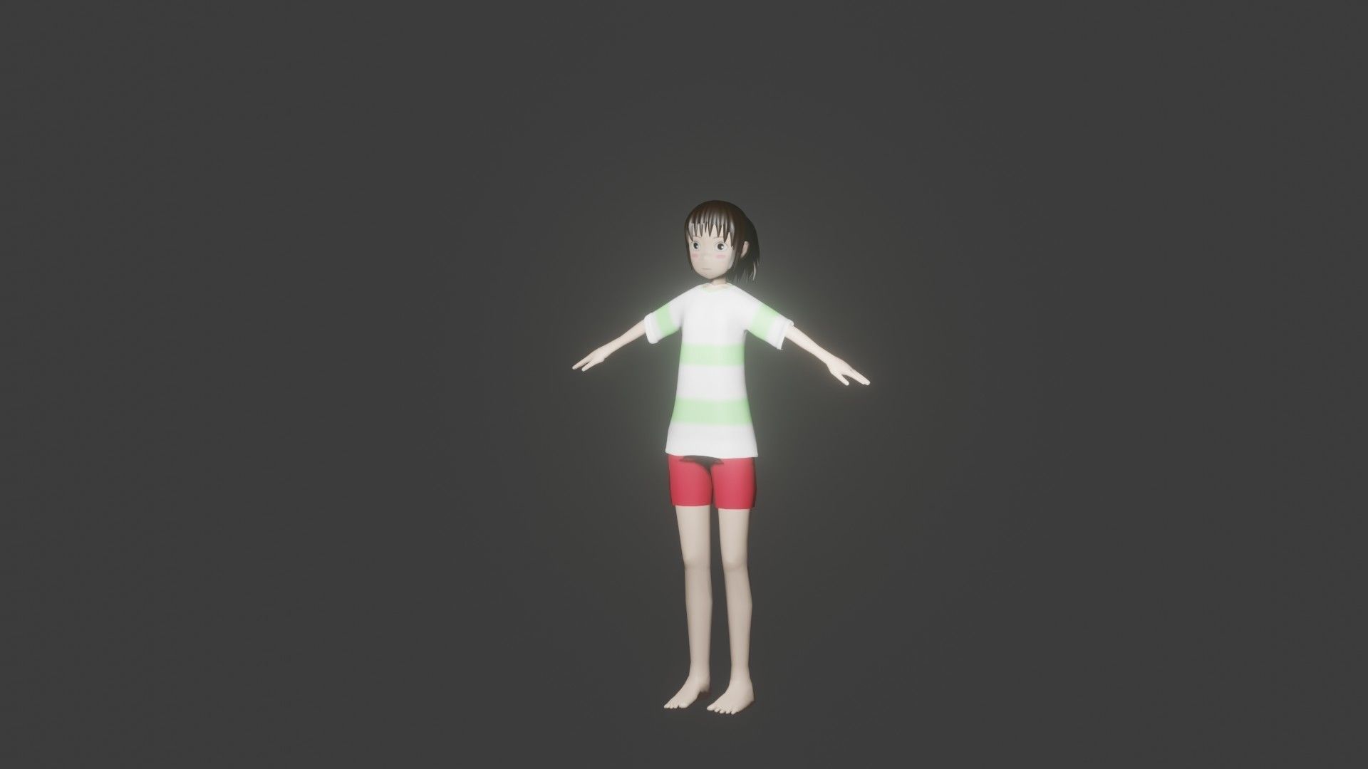 Spirited Away Senjin Low-poly 3D model_1