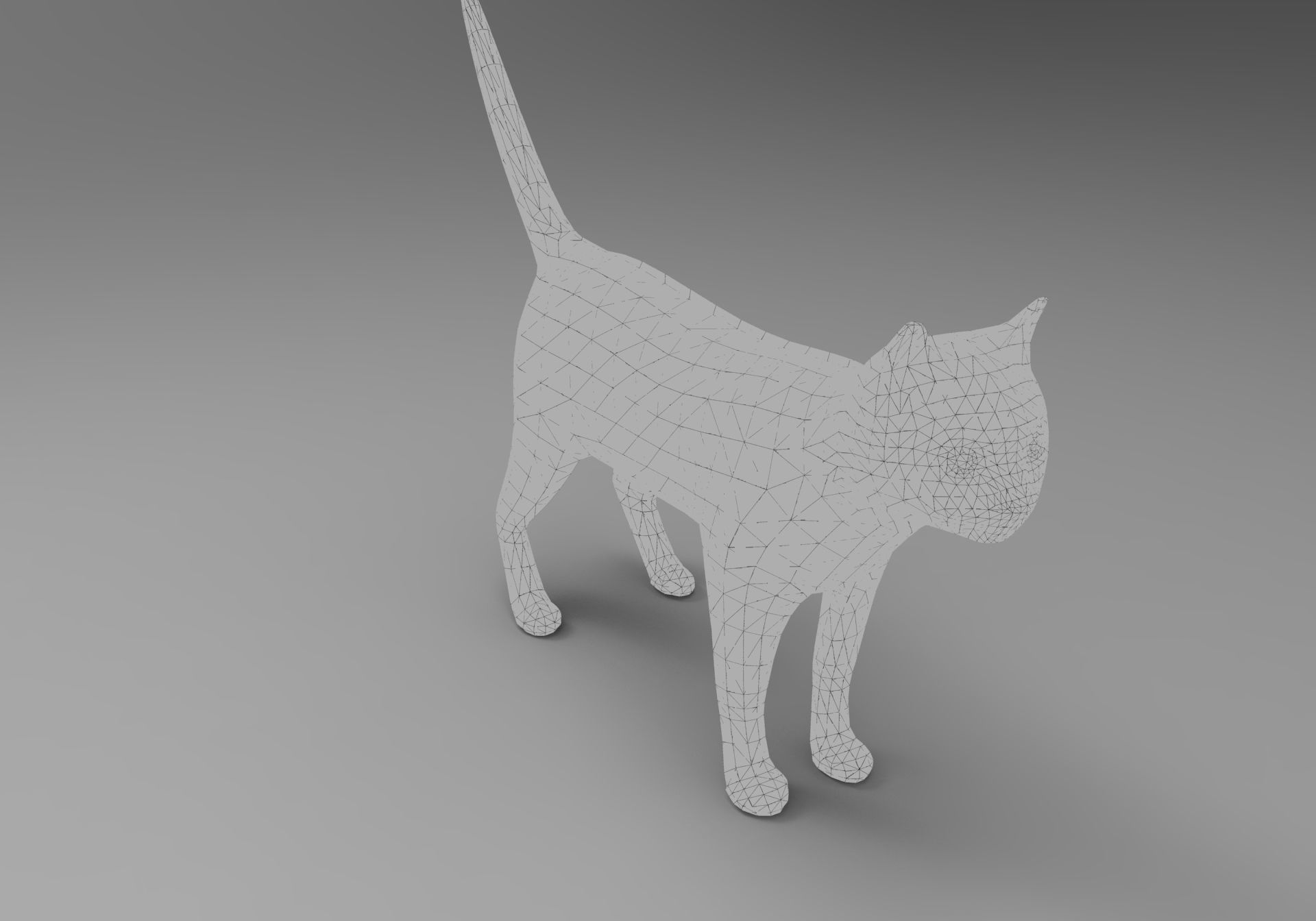 3D Wild Cat game ready low poly model  Low-poly 3D model_19