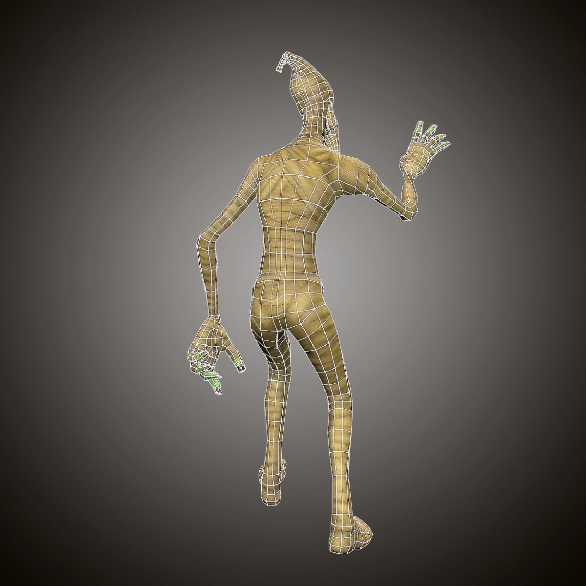 Cellar Mummy Low-poly 3D model_5