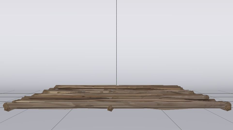 Wooden Floor  Low-poly 3D model_4