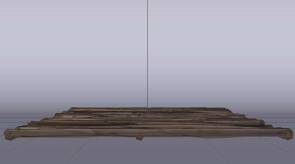 Wooden Floor  Low-poly 3D model_7