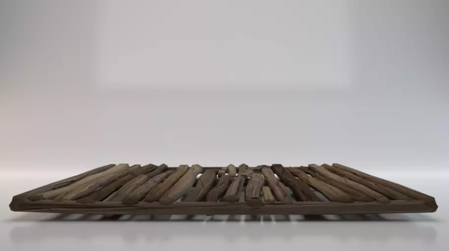 Wooden Floor  Low-poly 3D model_0