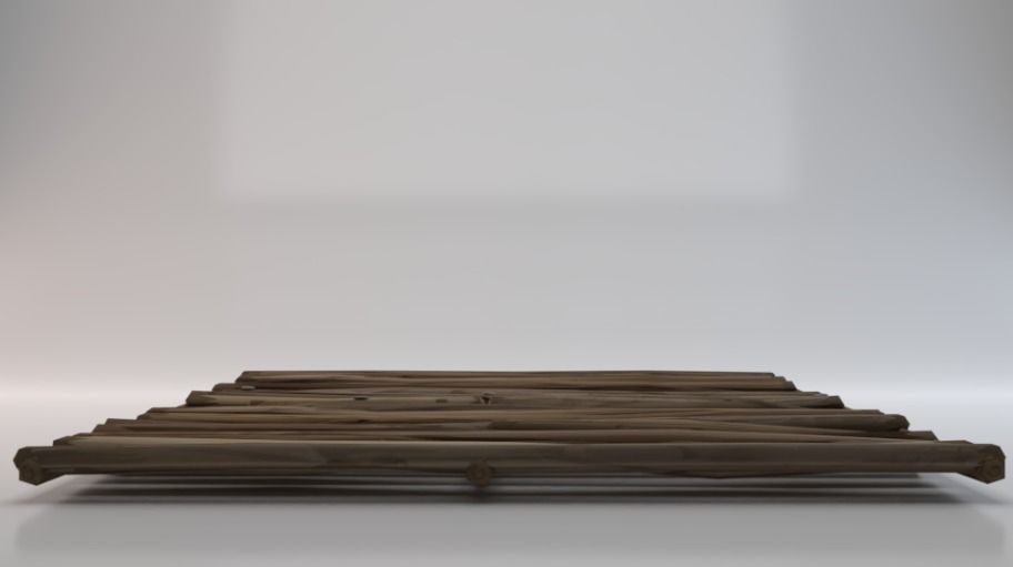 Wooden Floor  Low-poly 3D model_1