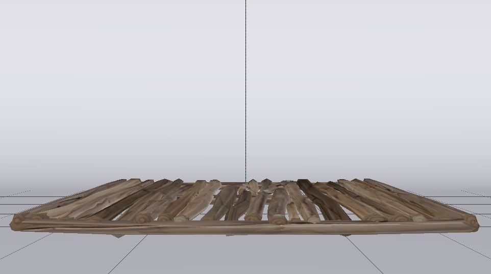 Wooden Floor  Low-poly 3D model_3