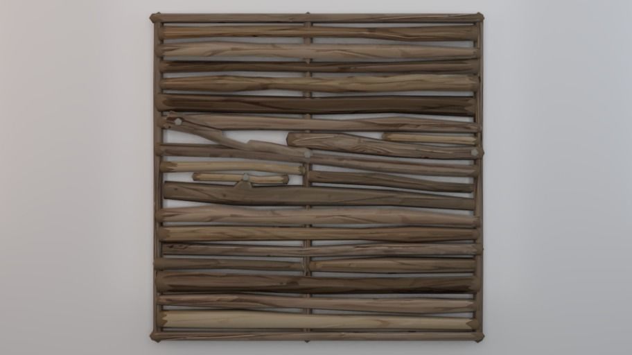 Wooden Floor  Low-poly 3D model_2