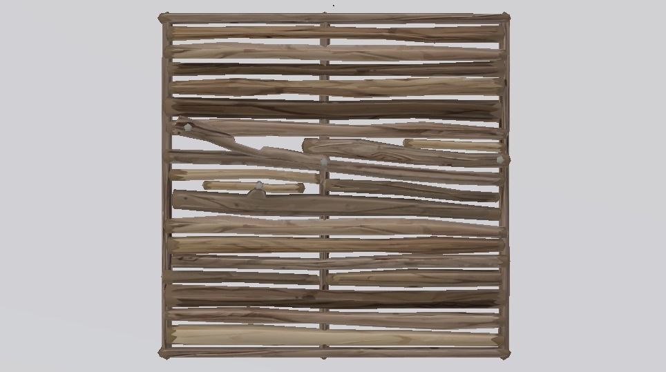 Wooden Floor  Low-poly 3D model_5