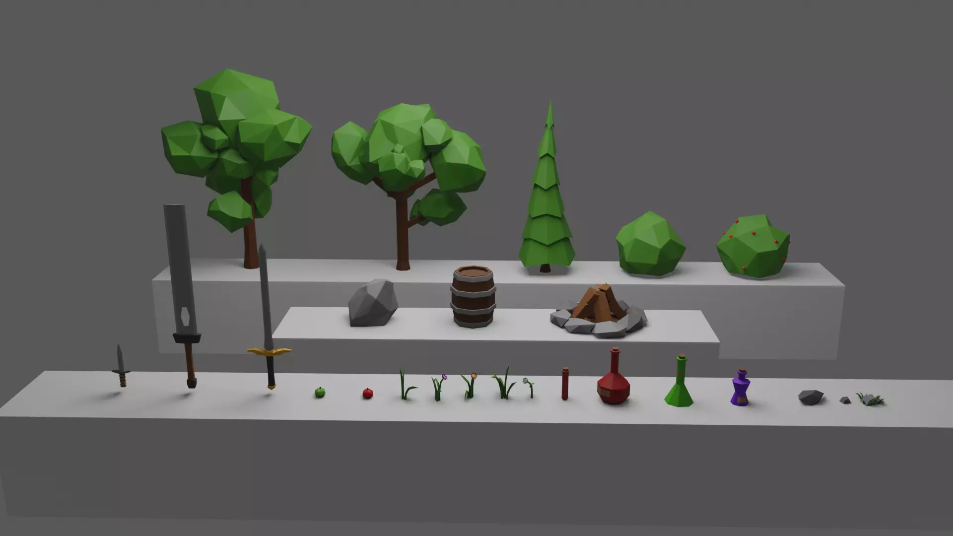 Adventure Pack Free low-poly 3D model_0