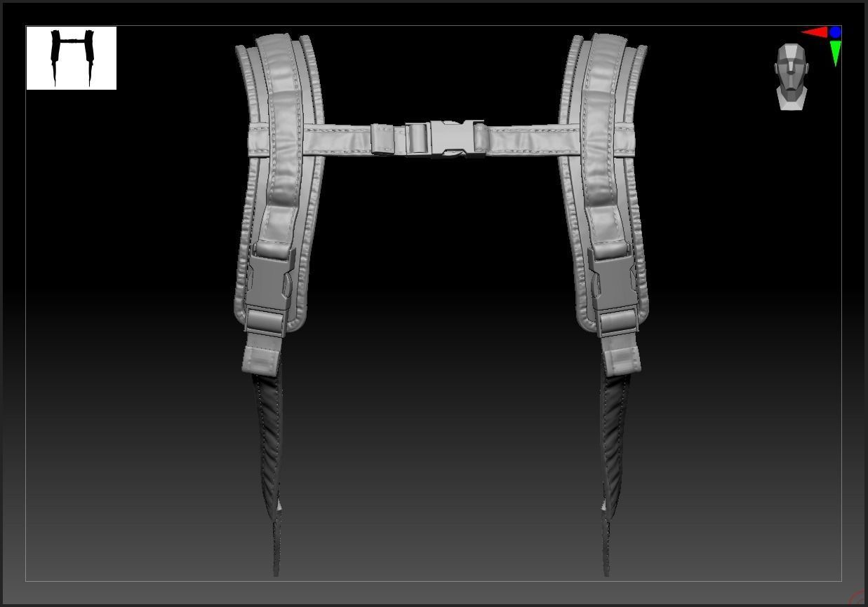 Weapon Bag High Poly 3D model_11