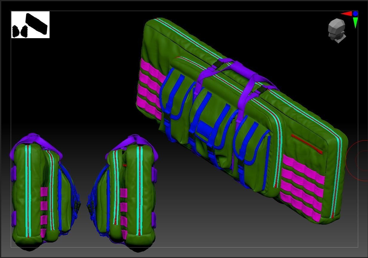 Weapon Bag High Poly 3D model_7
