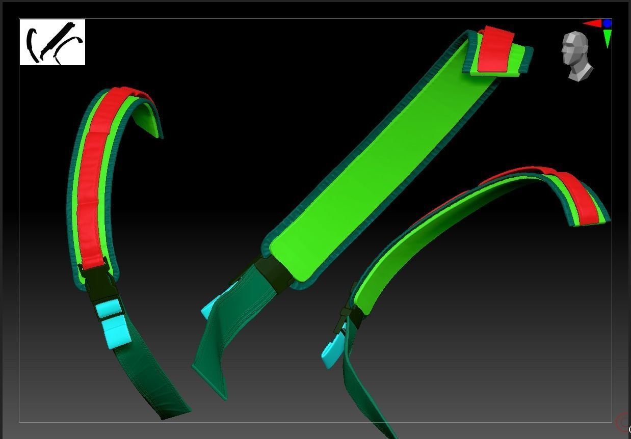 Weapon Bag High Poly 3D model_9