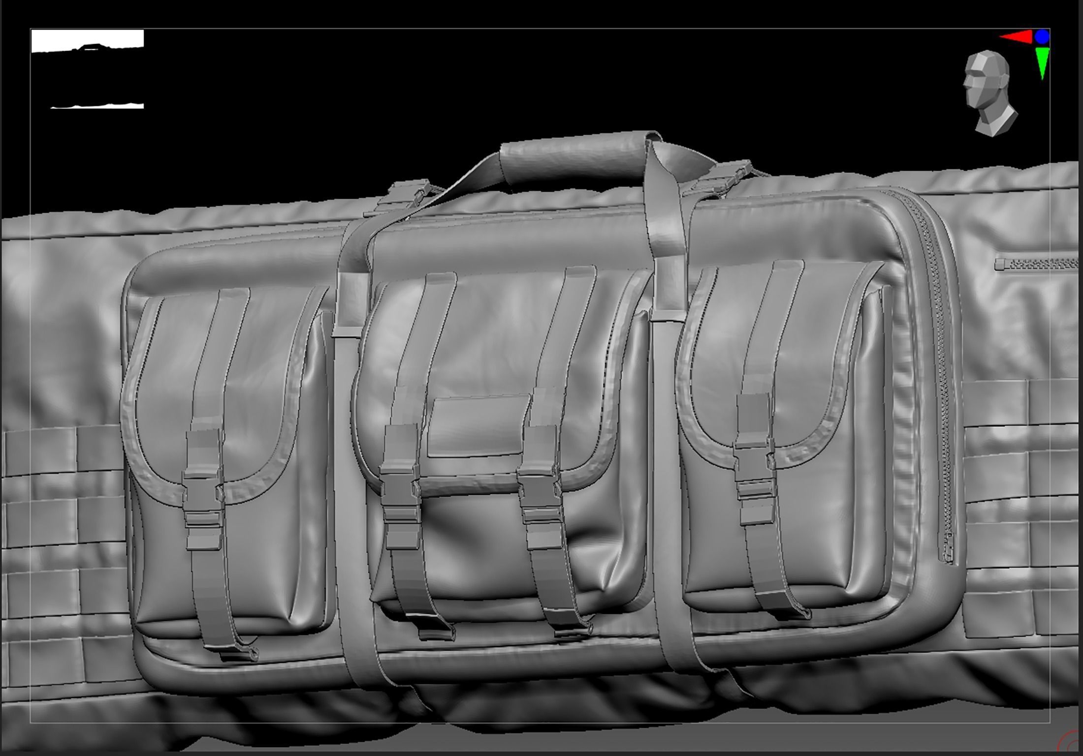 Weapon Bag High Poly 3D model_17