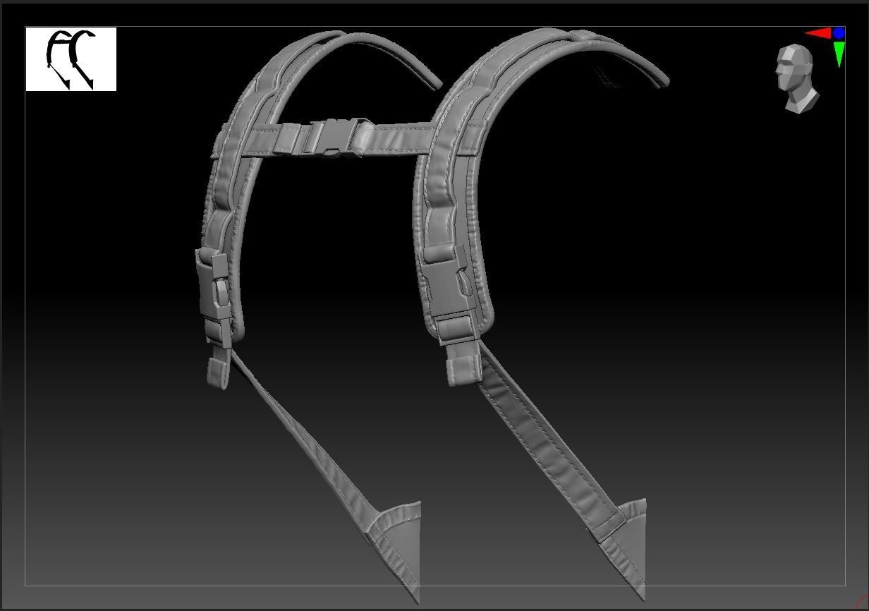 Weapon Bag High Poly 3D model_12
