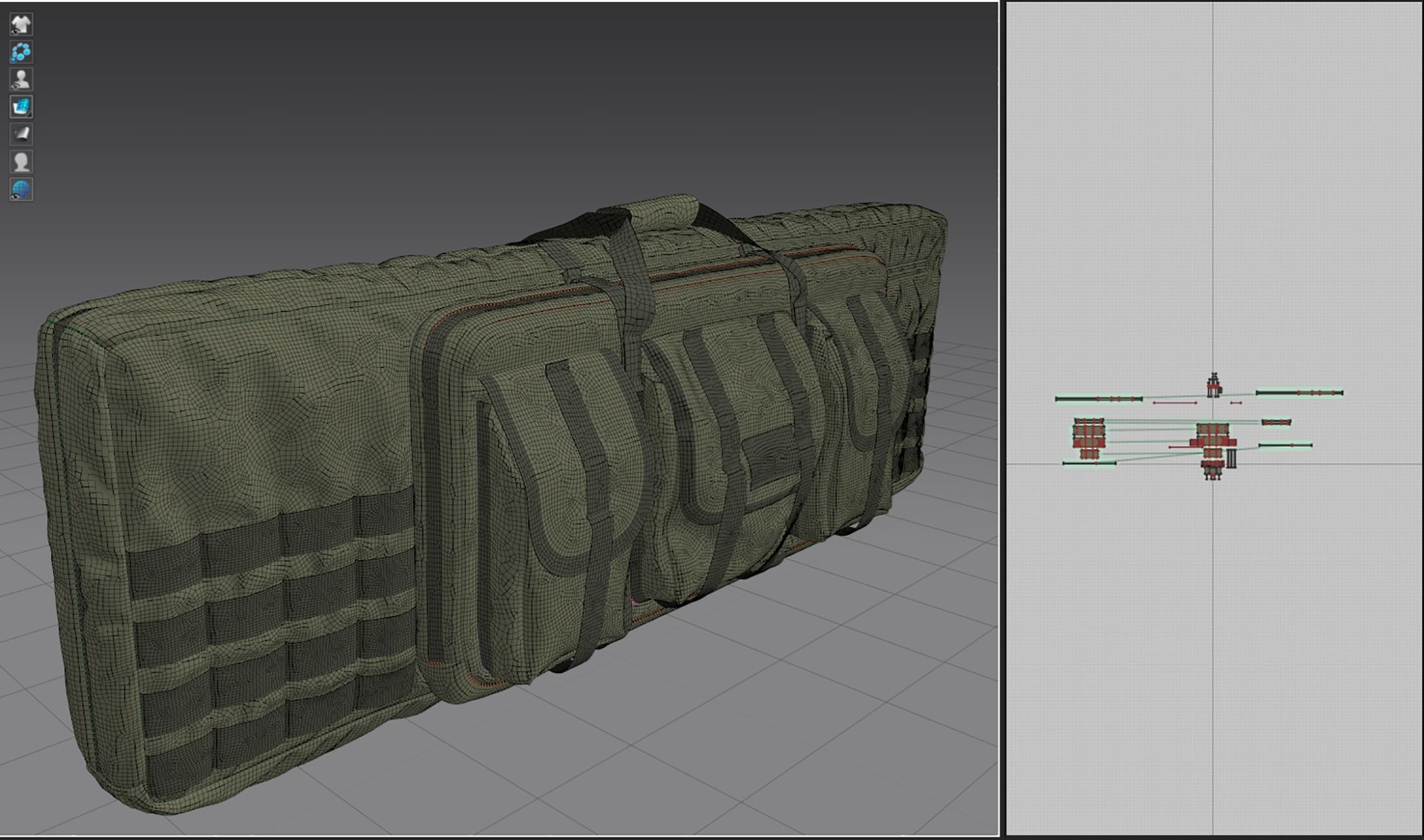 Weapon Bag High Poly 3D model_3