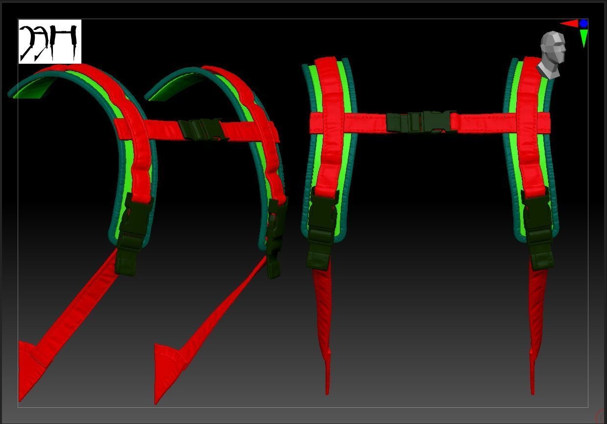 Weapon Bag High Poly 3D model_10