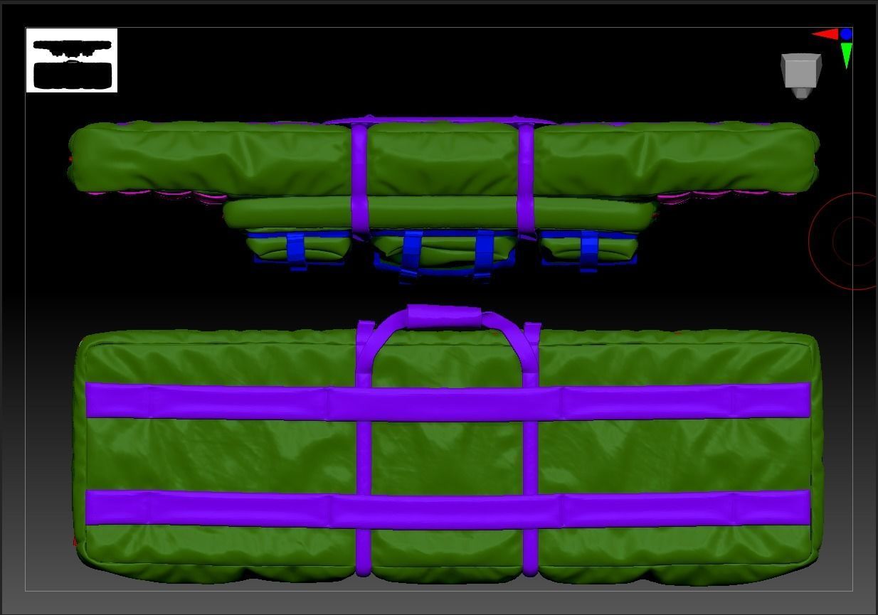 Weapon Bag High Poly 3D model_6