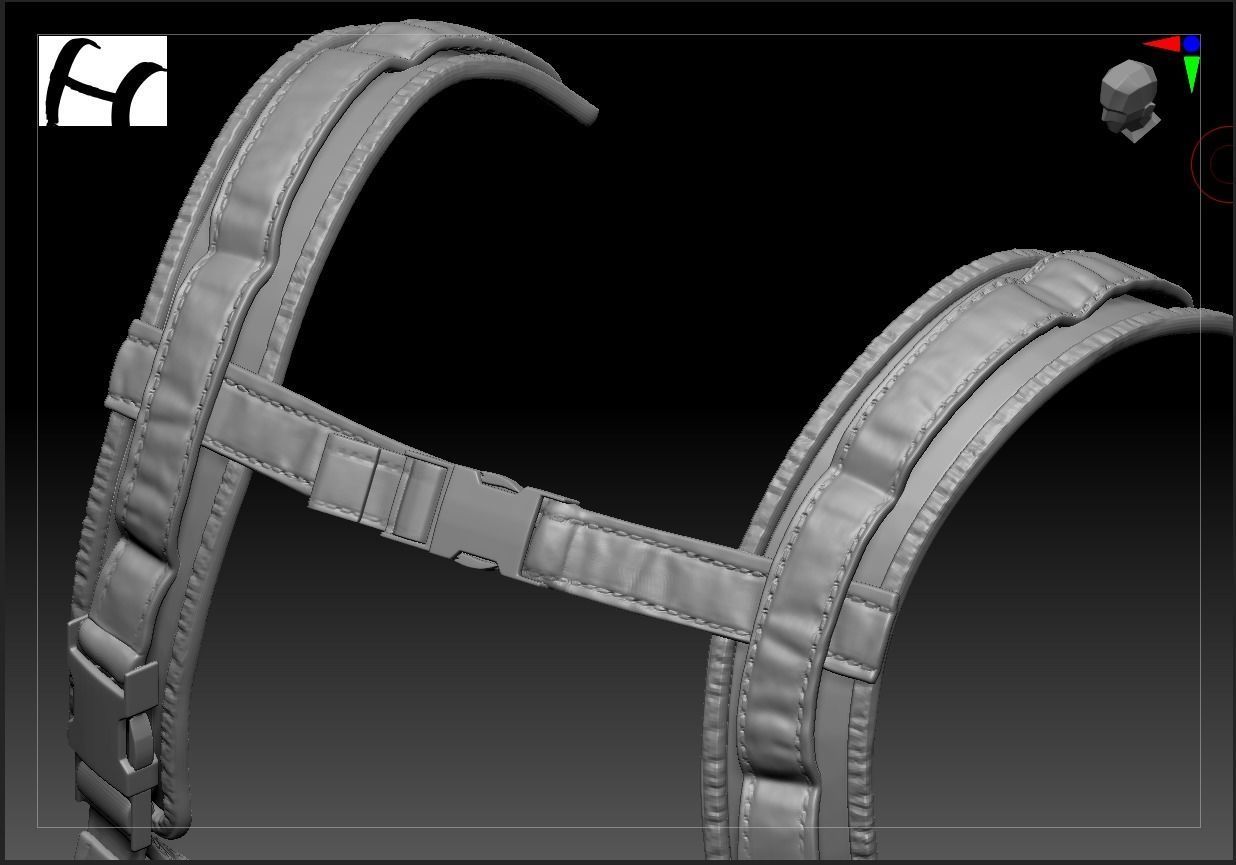 Weapon Bag High Poly 3D model_13
