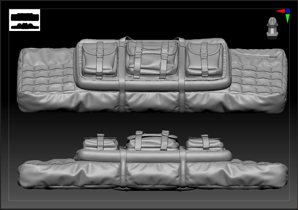 Weapon Bag High Poly 3D model_22